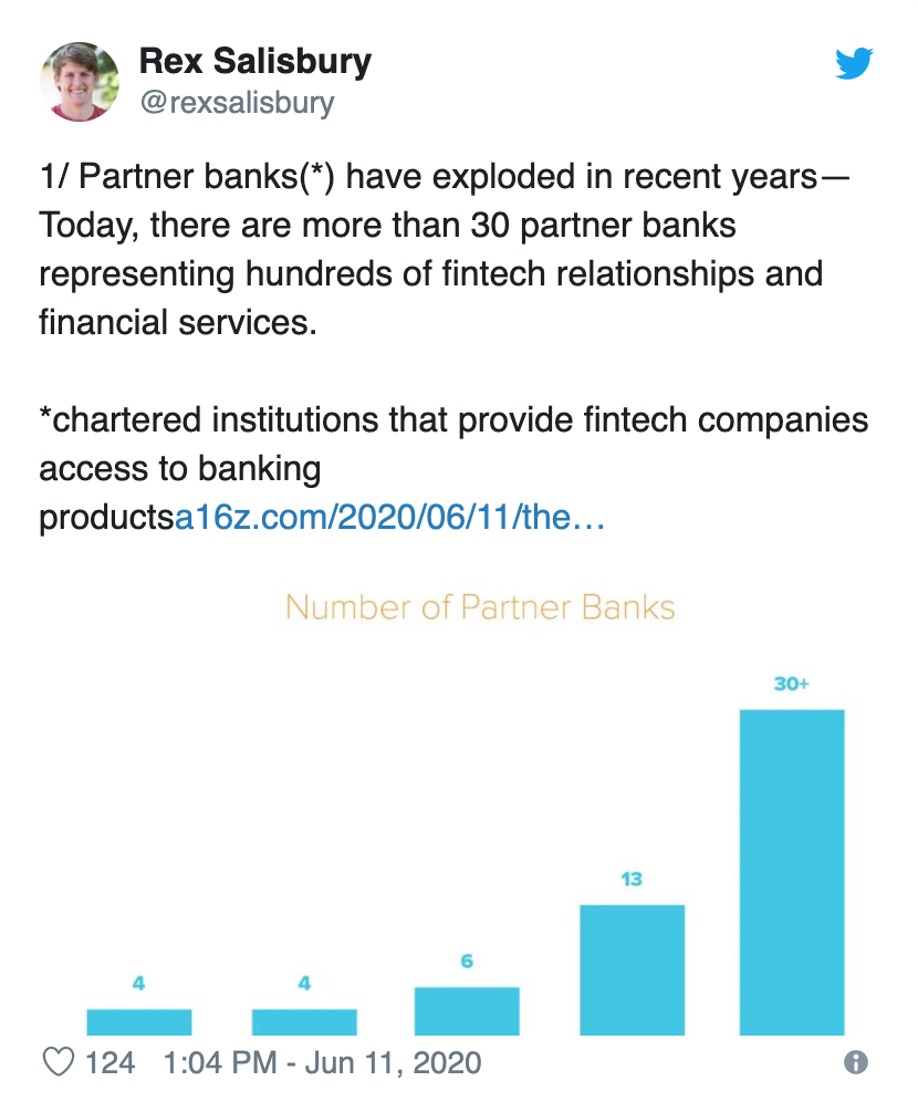 A16z VC Rex Salisbury on fintechs and partner banks