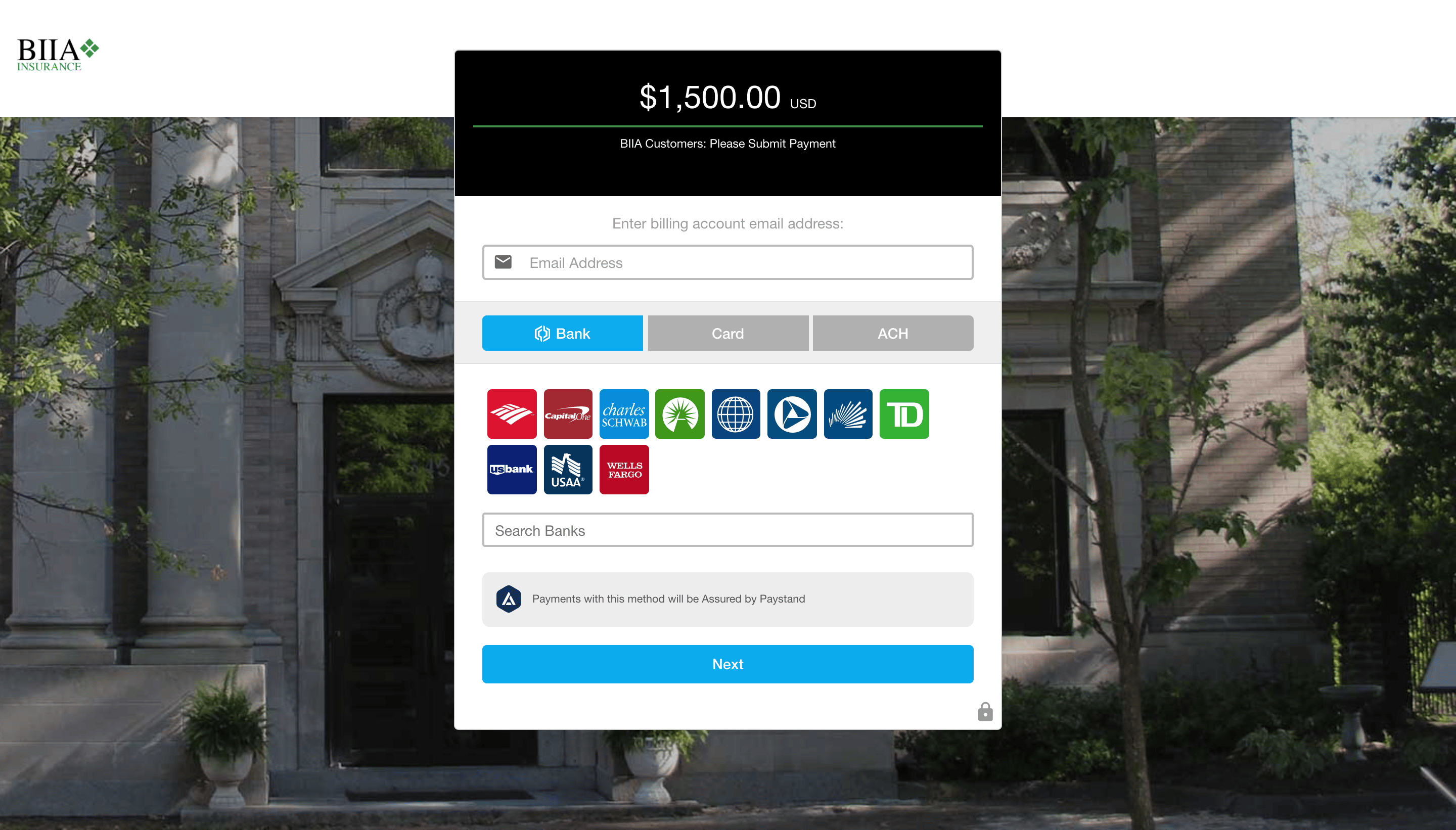BIIA Insurance Payment Portal